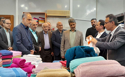 بازدید رییس کل دادگستری گیلان و دادستان مرکز استان از تنها کارخانه حوله بافی گیلان